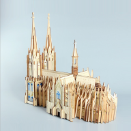 Đồ chơi lắp ráp gỗ 3D Mô hình Nhà thờ thánh Phêrô và Đức Mẹ Maria Cologne thumbnail