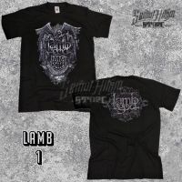 [Slide Left] Kaos LAMB OF GOD Builtup Oblong Short Metal Music Band Prapatan Rebel ORIGINAL