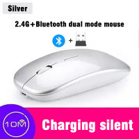 Slim Quiet Gaming Mice 2.4Ghz Wireless Mouse Silent USB Rechargeable Mouse สำหรับแท็บเล็ตคอมพิวเตอร์แล็ปท็อปพีซีเมาส์ไร้สาย