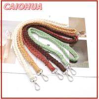 CAIOHUA เครื่องประดับอัญมณีอัญมณี มาคราเม่ ถักแบบถัก เชือกเส้นเล็กทอ ป้ายรหัสประจำตัว ของขวัญวันวาเลนไทน์ พวงกุญแจแบบห้อย