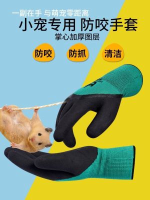 High-end Original New product small pet anti-bite gloves hamster supplies childrens protective gloves animal anti-scratch cat rabbit gold wire