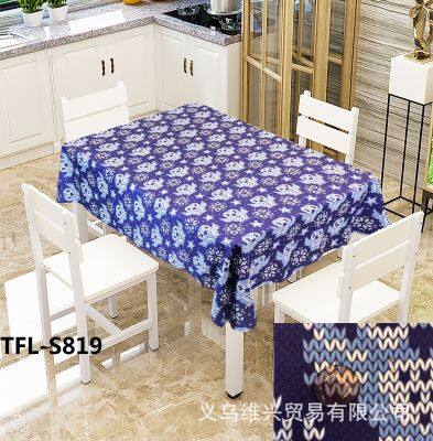 Fabric Waterproof Antifouling Creative Printing Tablecloth European Style Christmas Tablecloth Tablecloth Digital Printing