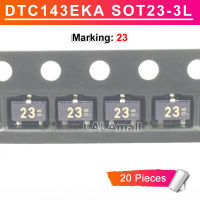 20ชิ้น DTC143EKA SOT23-3L เครื่องหมาย23 DTC143EKAT146 DTC143EK SOT-23-3 SOT-23 NPN 100mA 50V ทรานซิสเตอร์ดิจิตอลใหม่แบบดั้งเดิม