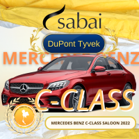 SABAI ผ้าคลุมรถยนต์ Mercedes Benz C-Class Saloon 2022 เนื้อผ้า DuPont Tyvek 2 ชั้น - ผ้าคลุมรถตรงรุ่น สำหรับ Mercedes Benz C-Class Saloon 2022 #ผ้าคลุมสบาย