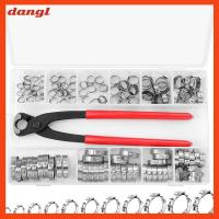 DANGL 120PCS 304สแตนเลสสตีล หูเดี่ยวหู 6-33.1มม. ขนาด11นิ้ว ชุดจัดประเภท ท่อหนีบท่อ แคลมป์รัดท่อ การรักษาความปลอดภัยท่อท่อ