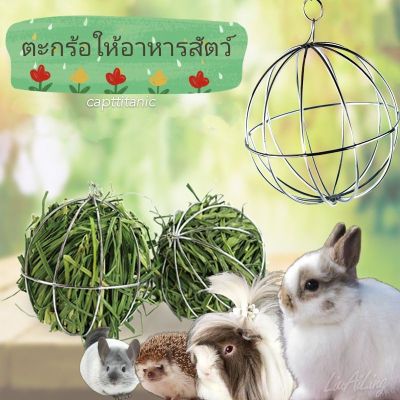 🥰ส่งฟรี ตะกร้อใส่หญ้า ที่ให้อาหาร กระต่าย ชินชิล่า หนูตะเภา สัตว์เลี้ยงชนิดเล็ก บอลให้อาหาร