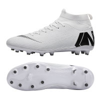 Hot Men Soccer Shoes Adult Kids TFFG High Ankle Football Boots Cleats Grass Training Sport Footwear Men‘s Sneakers 35-45