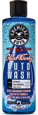 Chemical Guys CWS 133 16 Glossworkz Gloss Booster Car Wash Soap Safe for Cars, Trucks, Motorcycles, RVs &amp; More, 16 fl oz, Watermelon Scent