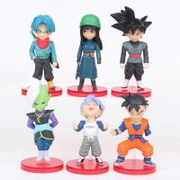 【SALE】 tangticarans1972 6ชิ้น/เซ็ต7ซม. ดราก้อน Z DBZ Super Saiyan Sai Goku Vegeta Trunks Mai Chichi Kawaii PVC ตุ๊กตาขยับแขนขาได้ของเล่นเด็กโมเดลขนาดเล็ก