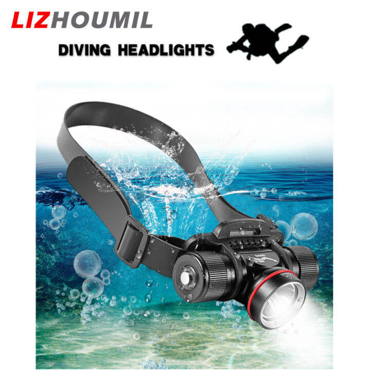 lizhoumil-คบเพลิงหัวไฟฉาย-led-พลังงานสูงแบบมัลติฟังก์ชั่น-dh06-sst40ใต้น้ำไฟดำน้ำพร้อมผ้าโพกศรีษะ