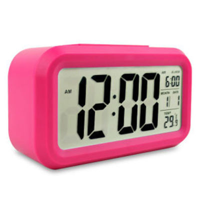 【Worth-Buy】 นาฬิกาตั้งโต๊ะสำนักงานไฟกลางคืนชนิดมีตัวรับรู้ไฟนาฬิกาสำหรับเด็กอิเล็กทรอนิกส์หน้าจอจอ Lcd ขนาดใหญ่แบบเลื่อนนาฬิกานักเรียนได้นาฬิกาดิจิตอล