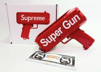 Worktoys ของเล่นเด็ก SUPER GUN ปืนยิงแบงค์ ยิงการ์ดได้ Super spray gun money No.2020-1(สีแดง)
