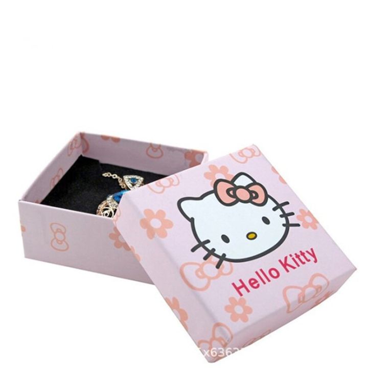 hello-kitty-ประณีตเครื่องประดับบรรจุภัณฑ์กระเป๋ากล่องกล่องสำหรับสร้อยคอสร้อยข้อมือต่างหูแหวนอุปกรณ์เสริมเครื่องประดับน่ารัก