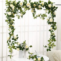 【cw】Fake Rose Vine Flowers Rose Artificial Flowers Fake Plant Vine Garland Fake Plants Leaves For Home Room Wedding Arch Decoration ！