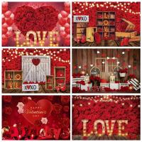 Valentine 39;s Day Photography Background February 14 Red Rose Love Heart Wedding Birthday Party Backdrop Photocall Photo Studio
