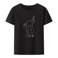 I Like Me กราฟิกเสื้อยืดตลก Tee หลวมฤดูร้อนเสื้อผ้าเสื้อผ้าสตรีของขวัญ Camisetas Mujer Streetwear แนวโน้มสาวคุณภาพสูง