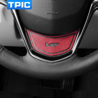 TPIC Alcantara พวงมาลัยตัดปกสติ๊กเกอร์สำหรับ Cadillac ATS V สัญลักษณ์คาร์บอนไฟเบอร์ตกแต่งภายในอุปกรณ์เสริมในรถยนต์