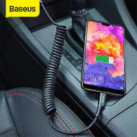 Baseus ฤดูใบไม้ผลิ USB Type C เคเบิ้ลไอเดียสำหรับรถจัดแต่งทรงผมการจัดเก็บที่มีความยืดหยุ่น2A สายชาร์จ USB C สำหรับซัมซุง Xiaomi R Edmi หัวเว่ย Type-C อุปกรณ์