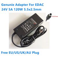 Genunie 24V 5A 120W 5.5x2 5อะแดปเตอร์ AC มมสำหรับเครื่องชาร์จอุปกรณ์ไฟฟ้า EA11203B EDAC