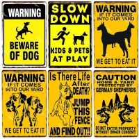 2021 Beware Of Dog Metal Plate Tin Sign Plaque Cafe Vintage Pub Bar Decor Metal Sign Metal Poster Home Decoration Vintag