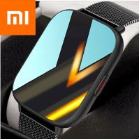 Xiaomi ใหม่ 1.85 นิ้วนาฬิกาสมาร์ทผู้ชายอุณหภูมิร่างกายเต็มหน้าจอสัมผัส Smartwatch ผู้หญิงนาฬิกาตรวจสอบออกซิเจนที่แม่นยํา PK P8