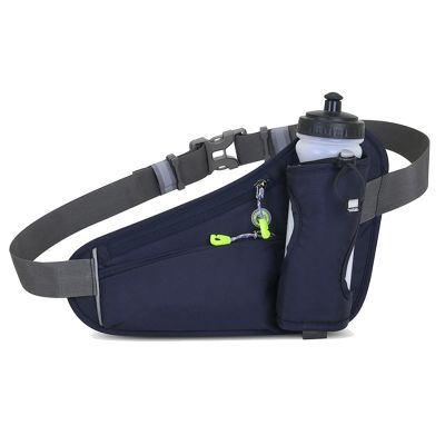Pack Bum Bag Waterproof Running Phone Bag with Water Bottle Holder for Men Women Running Cycling Hiking Walking Black