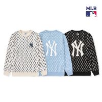 HOT”❤❀ [พร้อมส่ง] ❤ Mlb NY เสื้อกันหนาว คอกลม ปักลายด้านหน้า และด้านหลัง สําหรับผู้ชาย และผู้หญิง