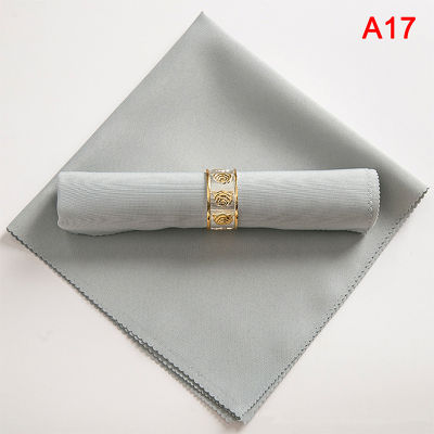 💖【Lowest price】MH 48*48ซม.ร้านอาหารงานแต่งงานงานเลี้ยงอาหารค่ำผ้าโพลีเอสเตอร์ผ้ากันเปื้อน restaura