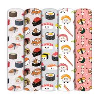 Free Shipping Food Sushi Rice Printed Polyester Pure Cotton Material Patchwork sewing Tool Quilting Fabrics Quilt Needlework Exercise Bands