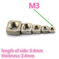 10pcs/pack J569b Stainless Steel Square Nut Side Length 5.4mm M3 Nuts DIY Furniture Home Decoration Free Shipping Russia