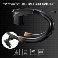 RYET Ergo Ace มือจับจักรยานถนนสายเคเบิลภายในเต็มรูปแบบ T800คาร์บอนมือจับแบบบูรณาการ Di2กับผู้ถือคอมพิวเตอร์จักรยาน