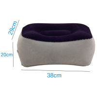 Fashionable inflatable foot pad, pillow pad, portable relaxation tool, leg footrest tool for air travel office home