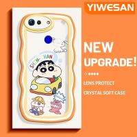 YIWESAN เคส V30 V20เคสสำหรับ Honor Pro เครยอนชินจังสีสันสดใสมาการองขอบคลื่นกันกระแทกแบบใสนิ่มเคสมือถือสร้างสรรค์เคสโปร่งใสลายกล้องถ่ายรูปซิลิก้าเจลฝาครอบป้องกัน