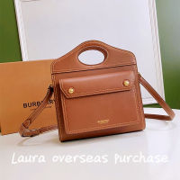 pre order Brand new authentic，BURBERRY，mini topstitched leather pocket bag，crossbody bag，Shoulder Bags，handbag