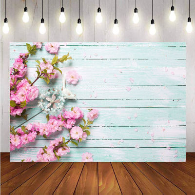 Photography backdrop wooden floor flower newborn baby shower portrait background for photo booth studio vinyl wooden floor