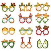 Mexican Party Decoration 12pcs Funny Crazy Glasses Fiesta Cinco De Mayo Glasses Photo Props Hawaii Tropical Summer Party Supply Party  Games Crafts