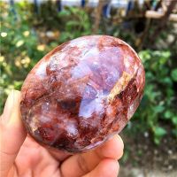 、‘】【【 Natural Stone Fire Quart Sphere  Palm Stones Playthings Small Stones And Crystals Healing Crystals