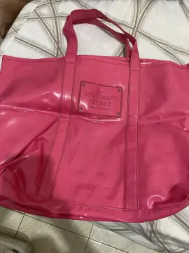 Victorias Secret Weekender Tote Bag Pink Black Gold Cute Sexy