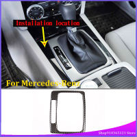 สำหรับ -Benz C-Class 2005-2012สติกเกอร์ตกแต่งเกียร์จริงคาร์บอนไฟเบอร์ภายในรถการปรับเปลี่ยนอุปกรณ์เสริม