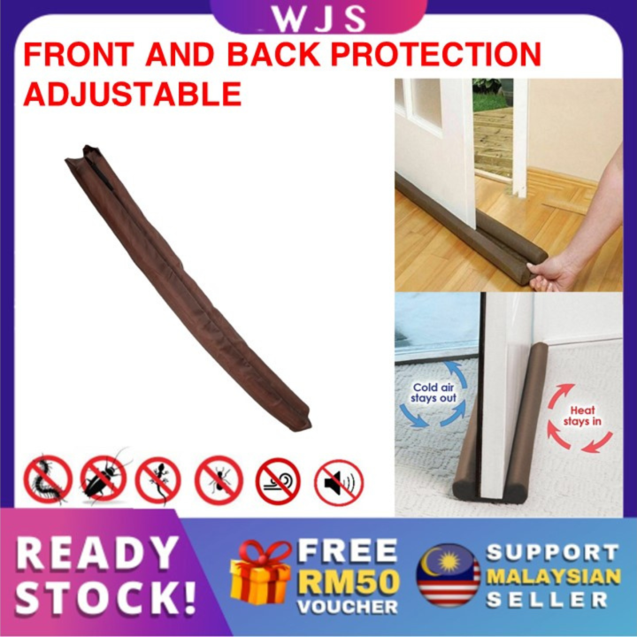 (FRONT & BACK PROTECTION) WJS Adjustable Twin Draft Door Guard Twin Door Block Twin Draft Guard