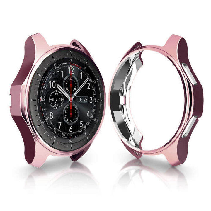 เหมาะสำหรับ-samsung-galaxy-watch-46mm42mmgear-s3-เคสนาฬิกา-ชุบ-tpu-เคสป้องกันลายฉลุ