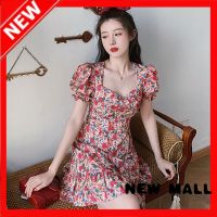 NEW MALL French R Skirt 2022 New Summer Floral Dress