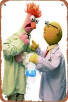 The Muppets Dr. Bunsen Honeydew And Beaker Iron On Transfer #13โปสเตอร์ดีบุกโลหะย้อนยุคป้ายวินเทจ12X8นิ้วบาร์มิวสิคคลับตกแต่งผนังห้องมนุษย์ถ้ำ