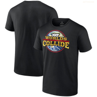 Baron 2023 T-shirt with Corbin World Collide 2022 Logo, Black, Modern Style, Suitable for Men. Fashion Versatile Style