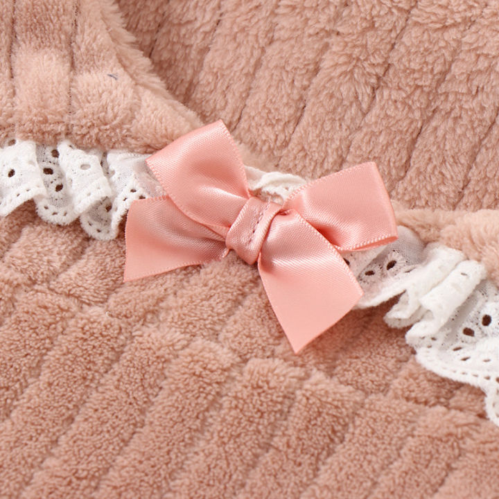 girls-nightgowns-solid-pink-long-sleeve-toddler-pajamas-dress-winter-warm-cute-baby-girl-sleep-wear-clothes-girl-homewear
