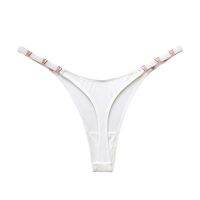 Ice Silk T-Shaped Panties Fitness Exercise Hip Lifting Low Waist High Fork T-Back Half Sheath Thongs Women Sexy