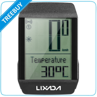 Lixada จักรยานไร้สายขี่จักรยานคอมพิวเตอร์กันน้ำจักรยาน S Peedometer วัดระยะทางที่มีแสงไฟ LED