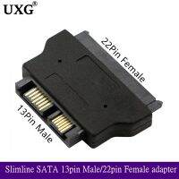 Slimline SATA Adapter Serial ATA 7 15 22pin Female to Slim 7 6 13pin Male Adapter for Desktop Laptop HDD CD-ROM Hard Disk Drive