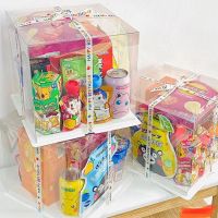 【Ready】? DIY Snack Gift Packaging Box Transparent Birthday Cake Box Empty Box for Boys and Girls and Children Ritual Sense 8 Inch