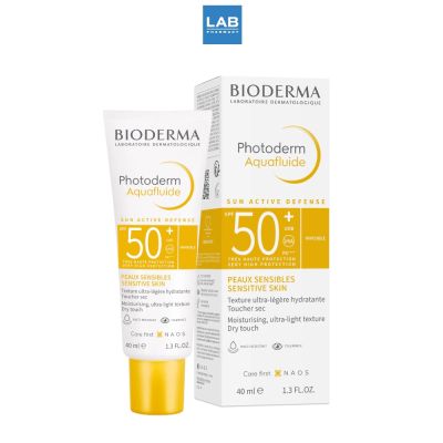 Bioderma Photoderm Aquafluide Sunscreen SPF50+ PA++++ 40 ml. ไบโอเดอร์มา โฟโตเดิร์ม อะควาฟลูอิด เอสพีเอฟ 50+ พีเอ++++ ครีมกันแดดสูตรน้ำนม สำหรับทุกสภาพผิว 1 หลอด บรรจุ 40 มล.